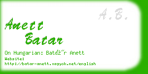 anett batar business card